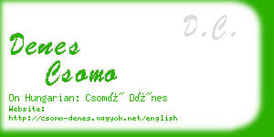 denes csomo business card